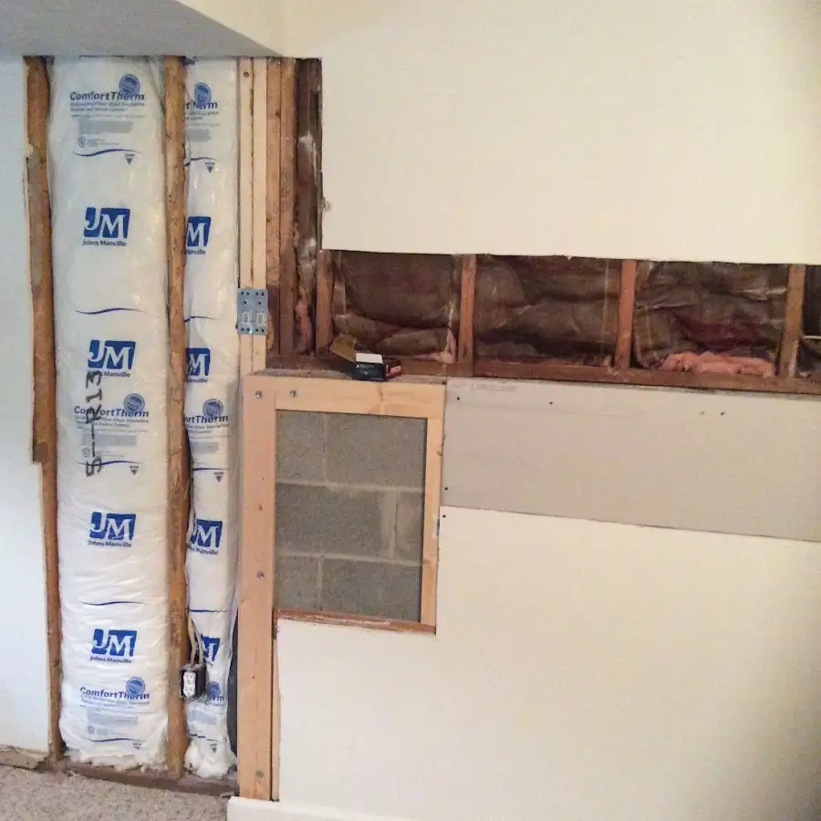Wall insulation replacement during Contents Cleaning & Restoration in Mound